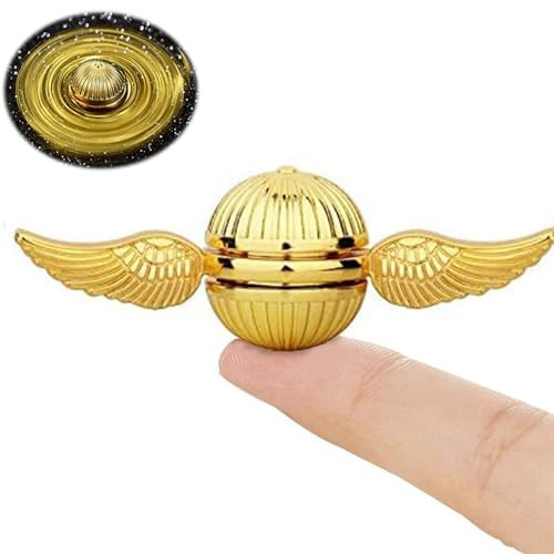 Cool Fidget Spinner for Kids Adults, Magic Ball Finger Hand Spinner Toys Stress Relief Ball Sensory Toy, Metal Fingertip Gyro Birthday Gift Stocking Stuffer for Boys Girls, Golden Decortion | Amazon (US)
