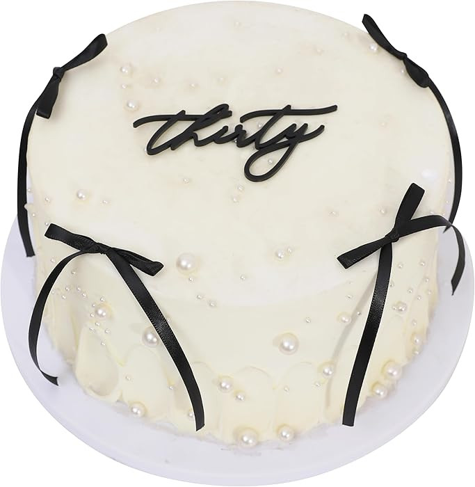 Thirty Years Old Acrylic Cake Decorations - Black Acrylic 30th Birthday Decorations, 30th Anniver... | Amazon (US)