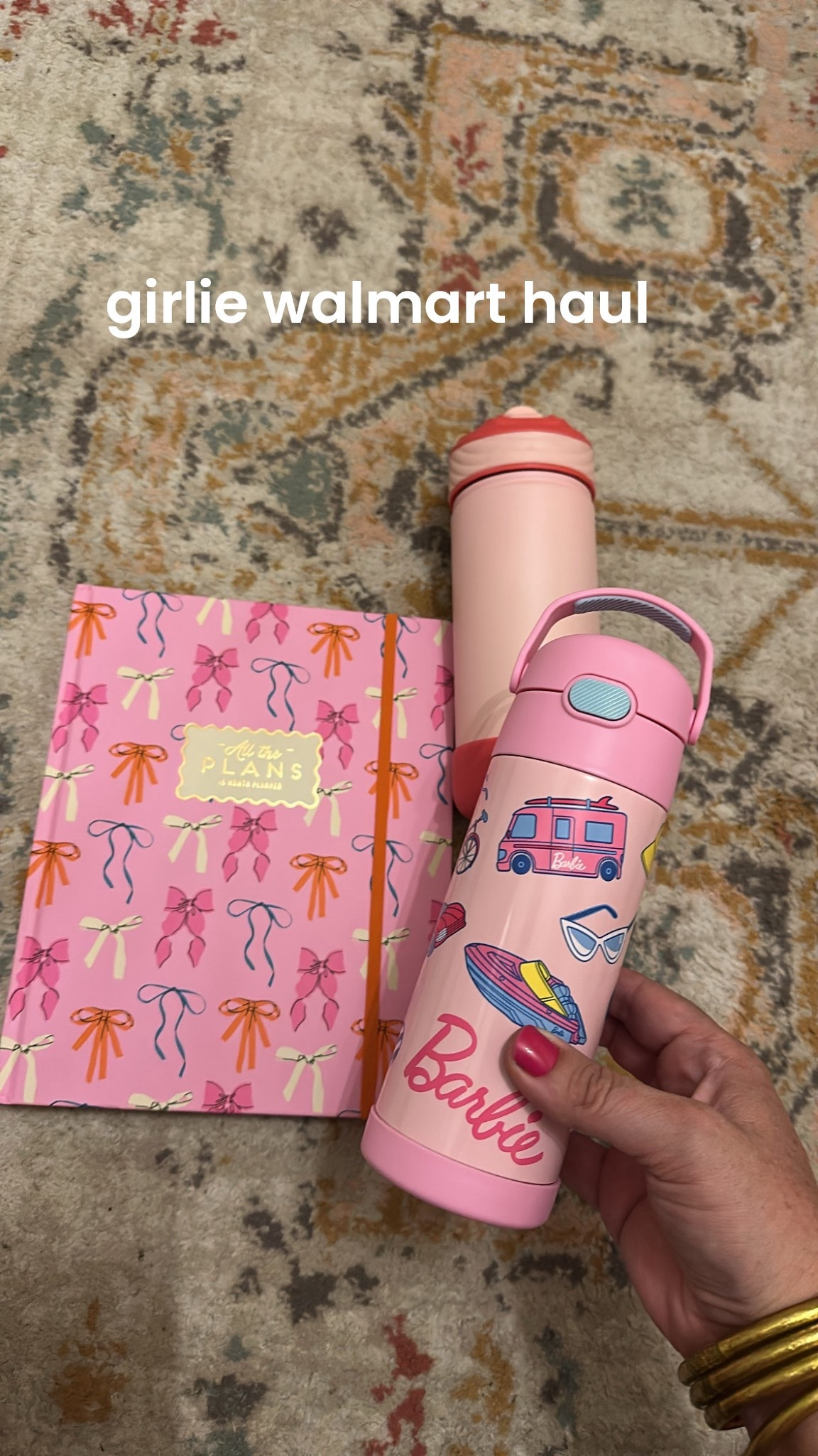 Walmart girls haul, Barbie water bottle, little girls water bottles,
Back to school girls, bow planner, Walmart back to school 
