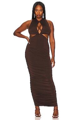 REMI x REVOLVE Hannah Maxi Dress in Chocolate from Revolve.com | Revolve Clothing (Global)