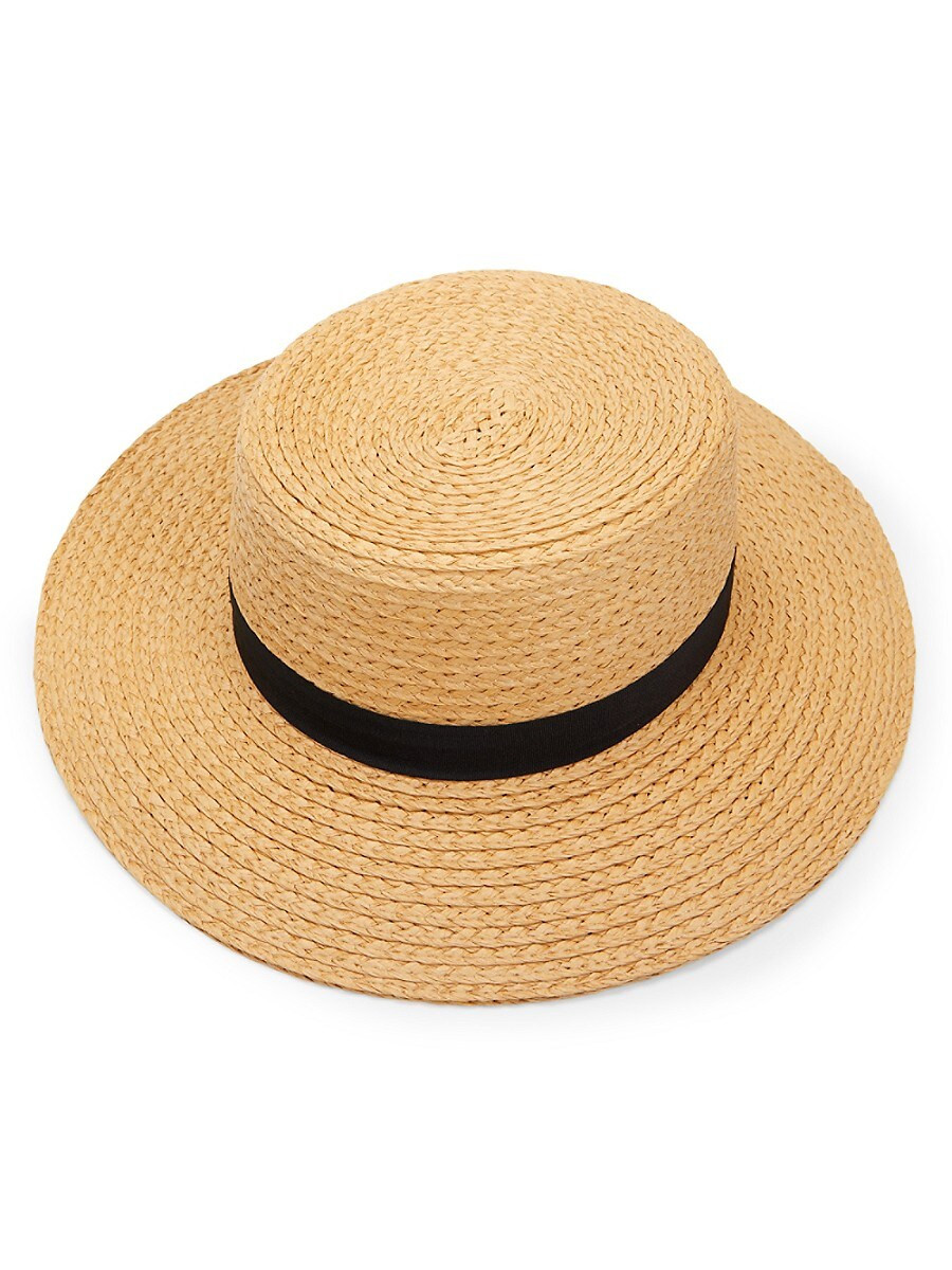 Hat Attack Women's Jacquie Paper Boater Hat - Toast | Saks Fifth Avenue OFF 5TH