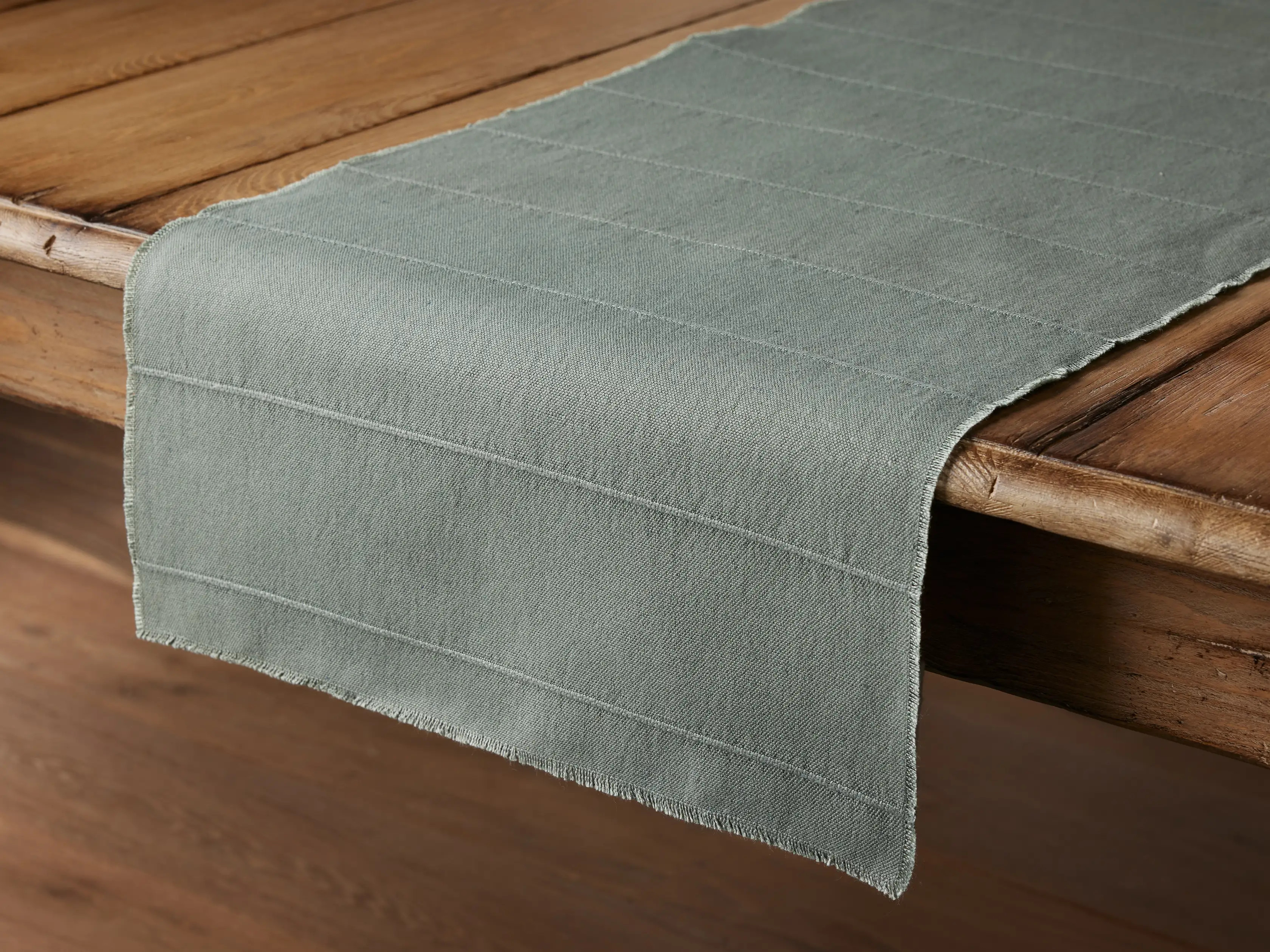 Linen Table Runner in Sage | Arhaus | Arhaus