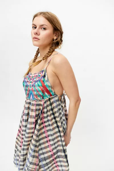 UO Embroidered Apron Mini Dress | Urban Outfitters (US and RoW)