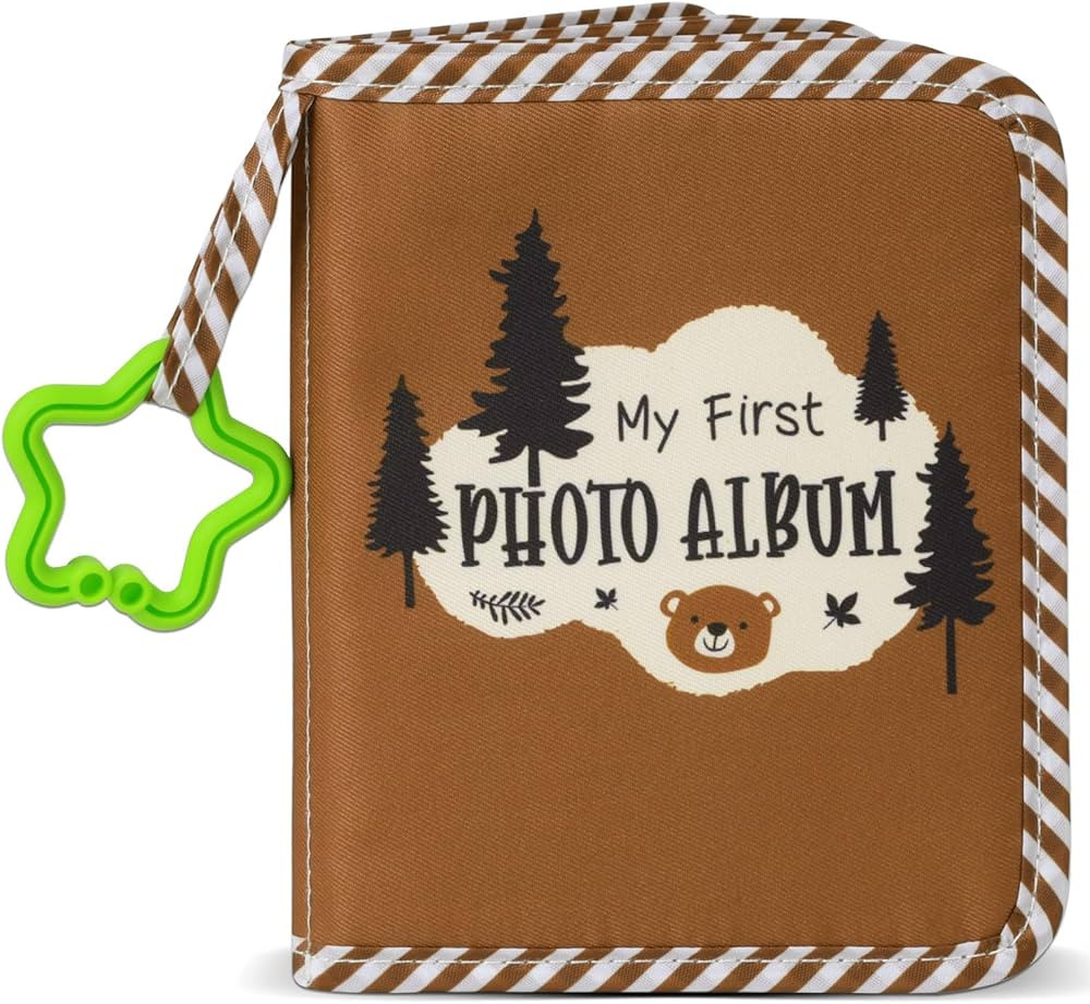 Baby's My First Family Album Soft Photo Cloth Book Forest Brown Bear My First Book of Photos Baby... | Amazon (US)