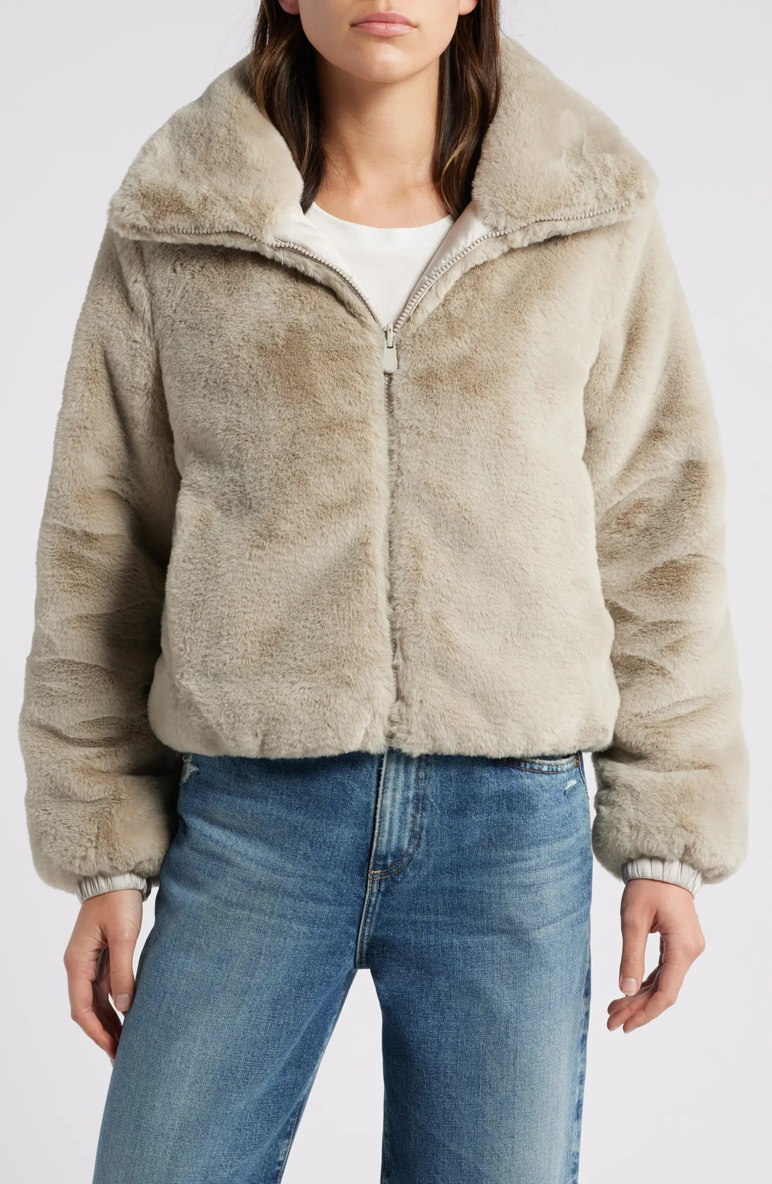 Jeon Wind & Water Resistant Reversible Faux Shearling & Recycled Polyester Puffer Jacket | Nordstrom