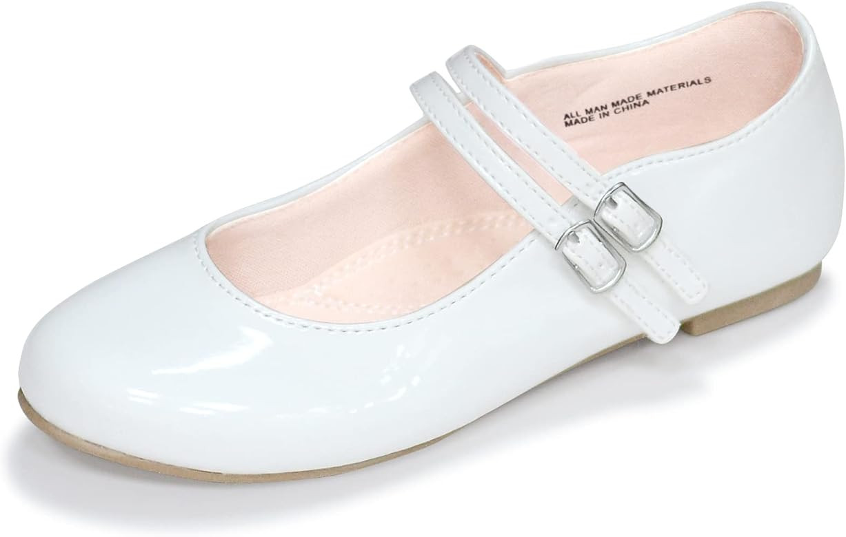 Girls Dress Shoes Mary Jane Shoes for Girls,Princess Ballet Flats Flower Girl Wedding Party Schoo... | Amazon (US)
