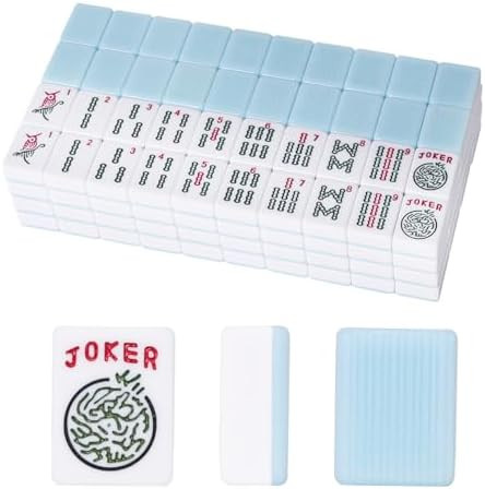 American Mahjong Tiles Set,Mahjong Game Set with 166 Premium 1.2’’ Blue Tiles(Tiles Only Set) | Amazon (US)