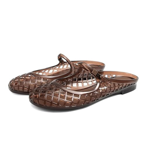 ZJGZF Jelly Sandals for Women Clear Sandals Jelly Shoes Women Mary Jane Mules Open Toe Slides Cut... | Amazon (US)