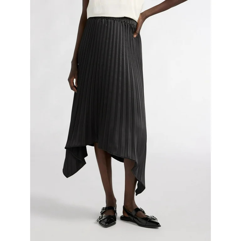 Scoop Women’s Pleated Midi Skirt, Sizes XS-XXL | Walmart (US)