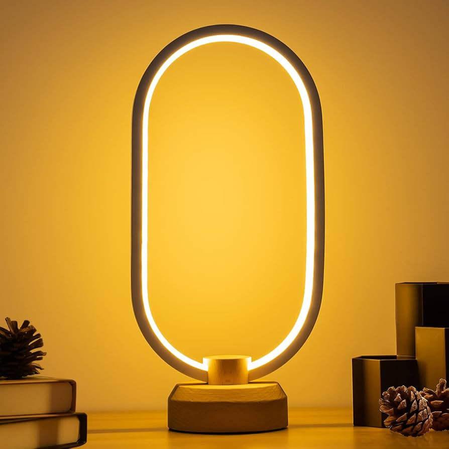 LONRISWAY Modern Desk lamp LED Wood Table Lamp, Bedroom Bedside Night Light, Dimmable Led Lightin... | Amazon (US)