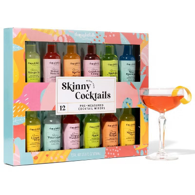 Thoughtfully Cocktails, Skinny Cocktail Mixer Set, Mocktail Non Alcoholic Drinks, Flavors Include Margarita, Moscow and More, Set of 12 | Target