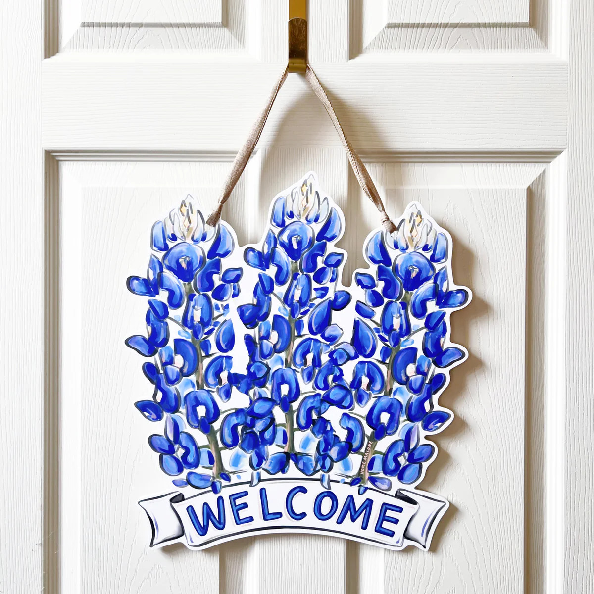 Bluebonnet Welcome Door Hanger | Home Malone