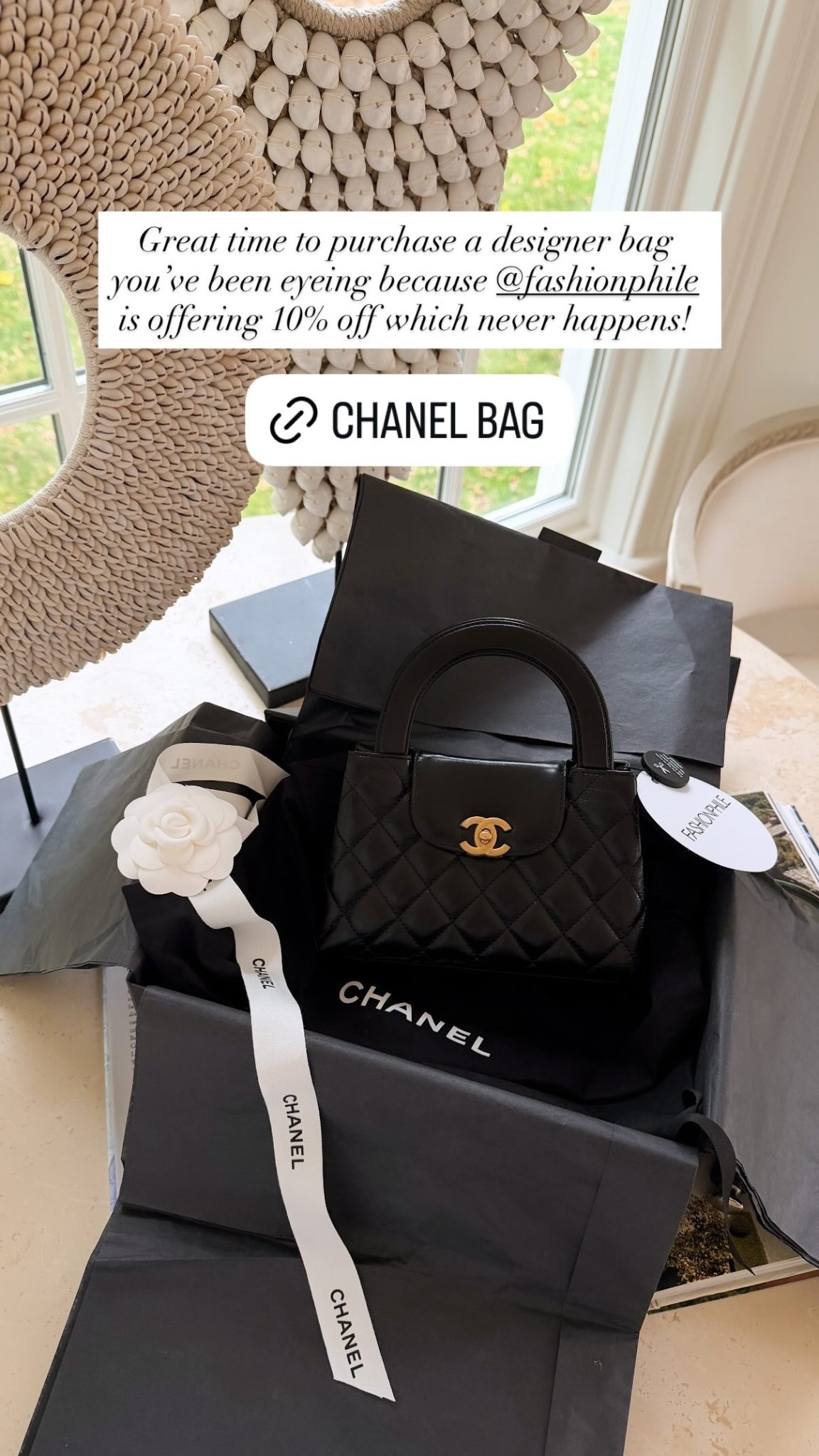 Great time to purchase a designer bag you’ve been eyeing because @fashionphile is offering 10% off which never happens!