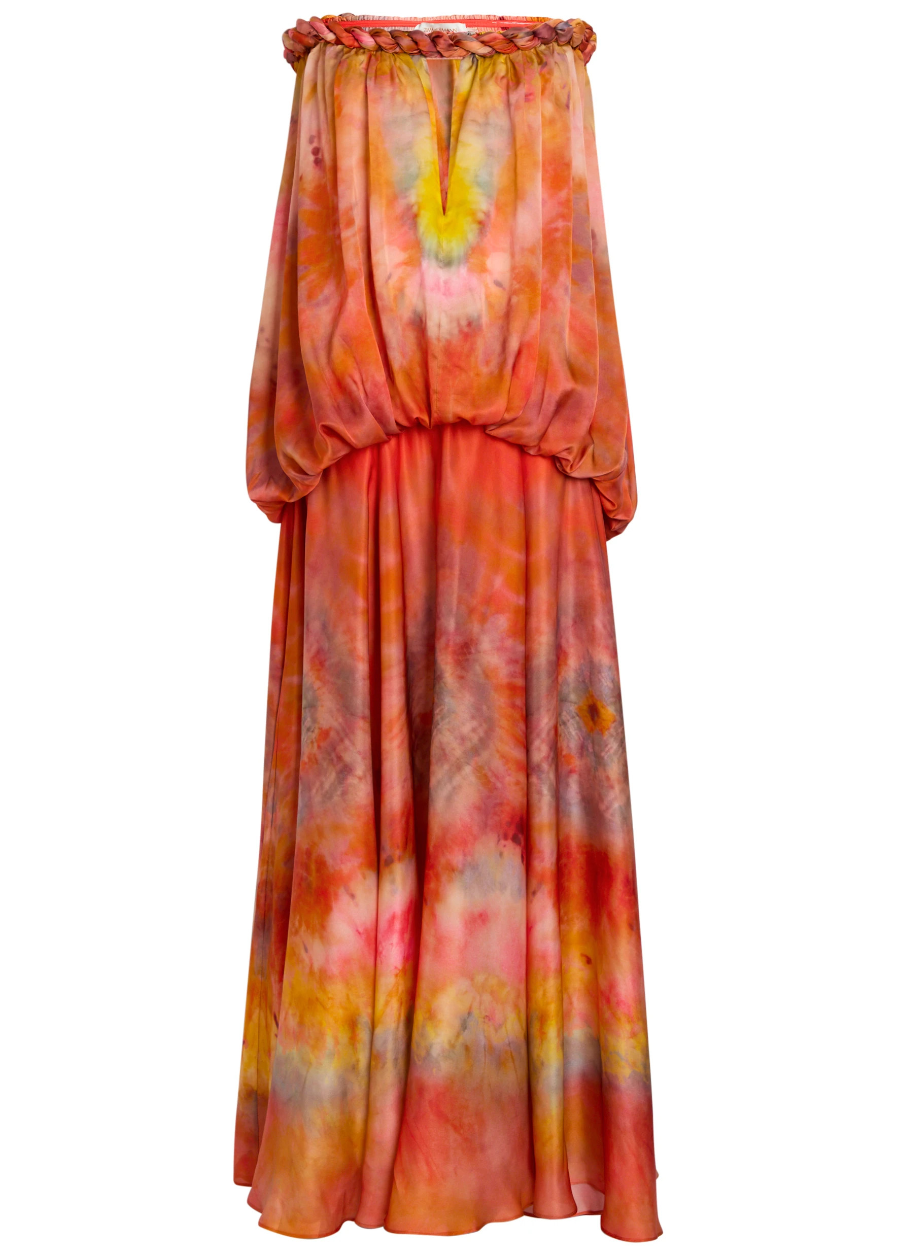 Luna printed strapless silk gown | Harvey Nichols