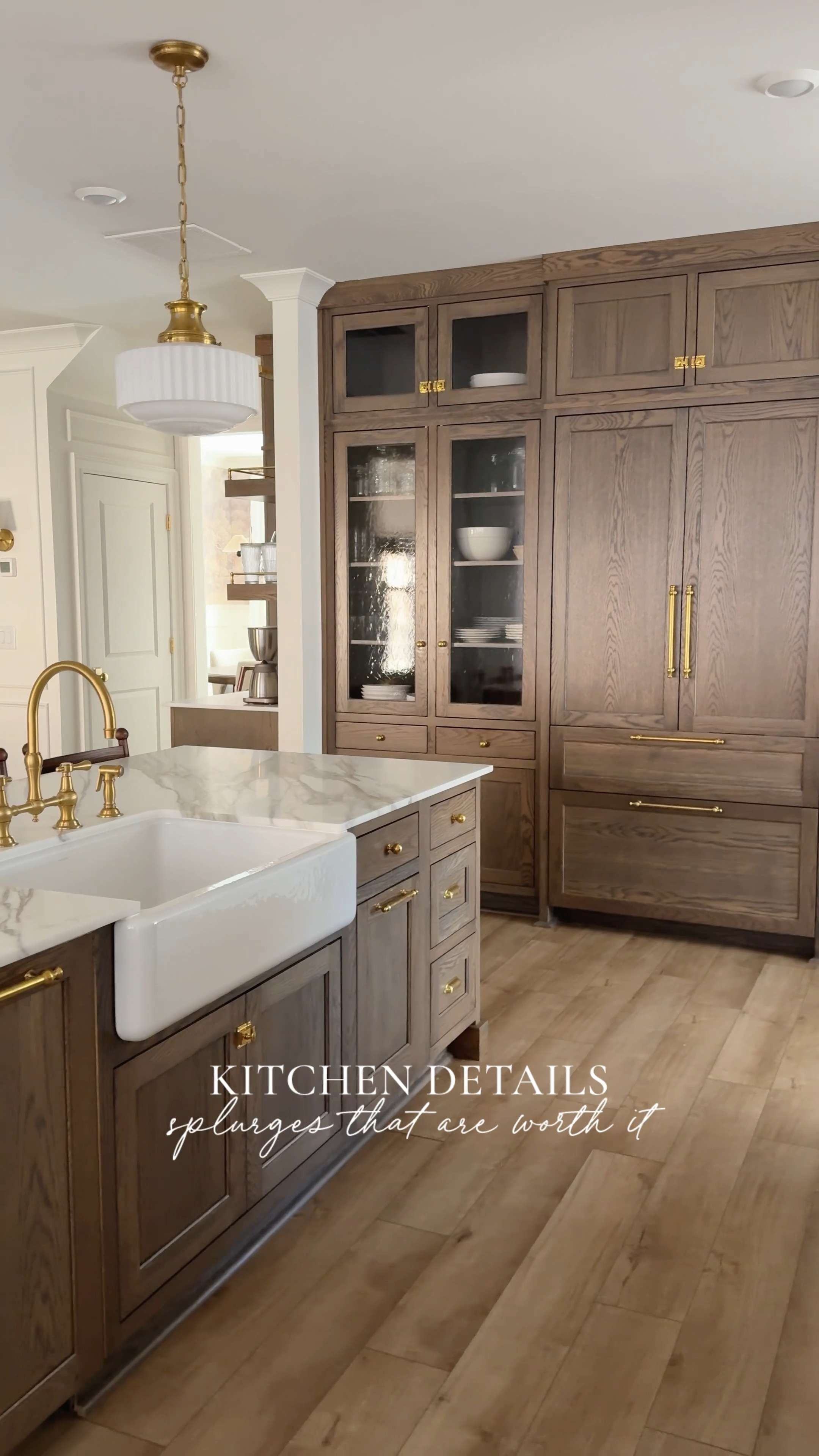 Kitchen details — splurges that are worth it

For me, there’s always a time to splurge and a time to save. The kitchen is truly the heart of our home. We make most of our food from scratch, so I wanted to go all in on the details — especially since we spend so much of our time here.

We upgraded to solid white oak cabinets with a rich custom stain, and I chose vintage-inspired milk glass pendants that make a statement while giving off the softest glow at night. I went with marble countertops again — I love them that much. I know marble gets a bad reputation, but I love how it naturally ages, and we haven’t had any staining issues. We also upgraded most of our lower cabinets to drawers. They’re simply more practical — everything fits better and functions better.

I splurged on a stove I know will last a lifetime. Vintage meets modern in the best way. The double swoop brass sconces add that old-world feel, and the linen shades bring in the prettiest texture. And lastly, the stools. I’m usually not one for matchy-matchy, but this wood tone blends seamlessly with our custom stain. The mix of wood, rattan, and an upholstered cushion feels layered, warm, and intentional. 

 

#LTKSpringSale #LTKHome #LTKSaleAlert