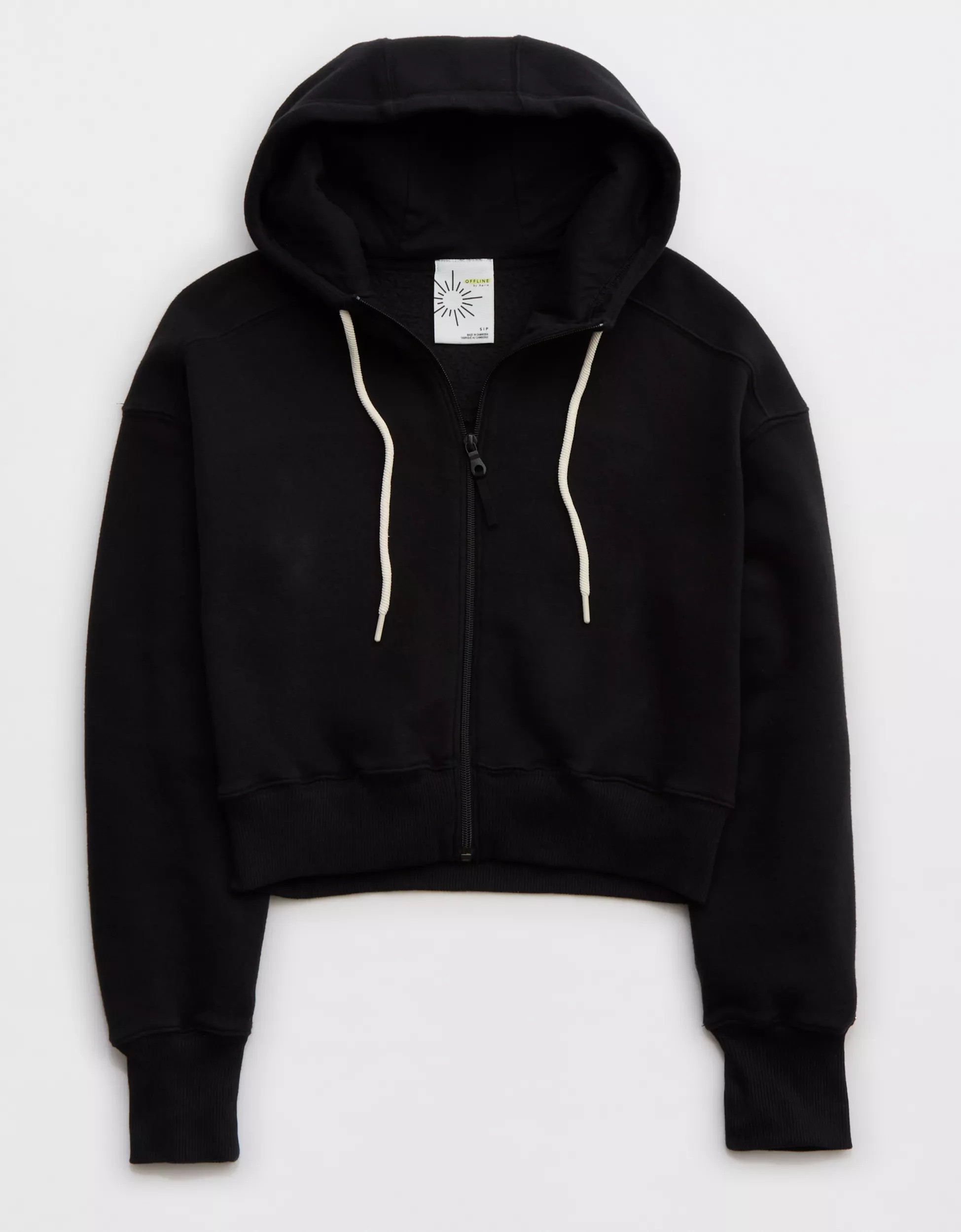 OFFLINE By Aerie Cloud Cropped Full Zip Sweatshirt | Aerie