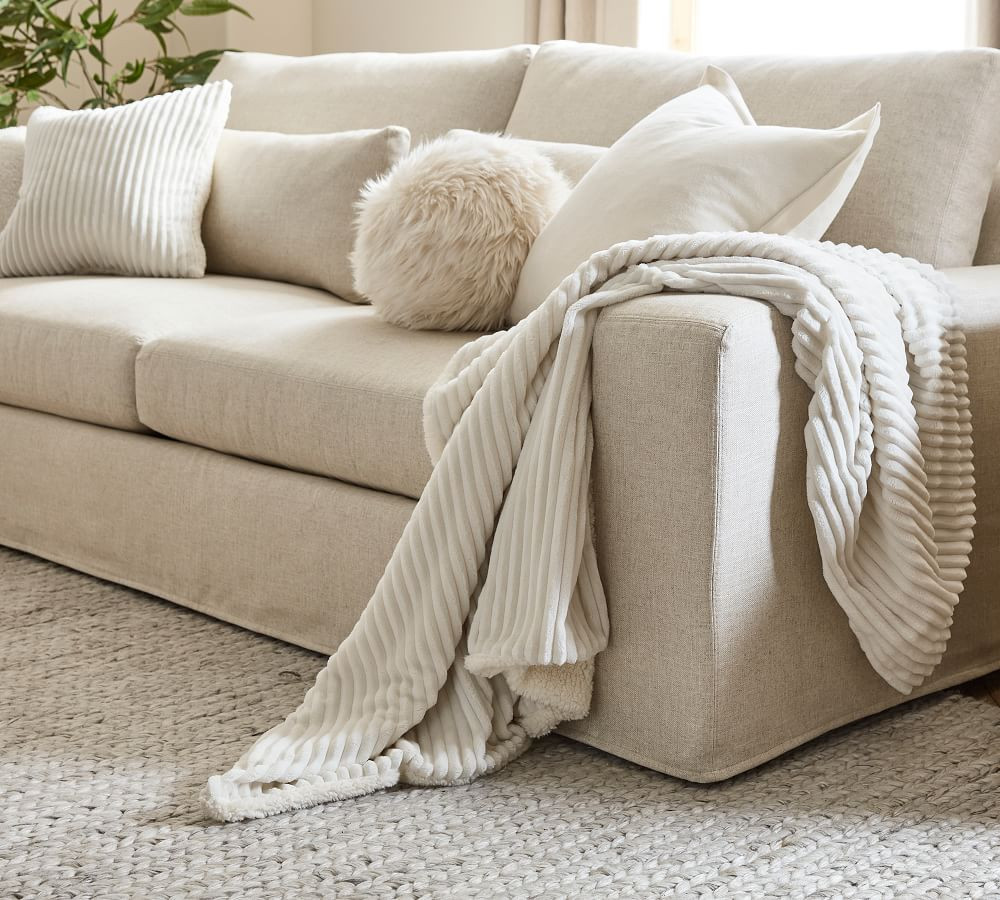 Big Sur Square Arm Deep Seat Slipcovered Sofa Collection | Pottery Barn (US)