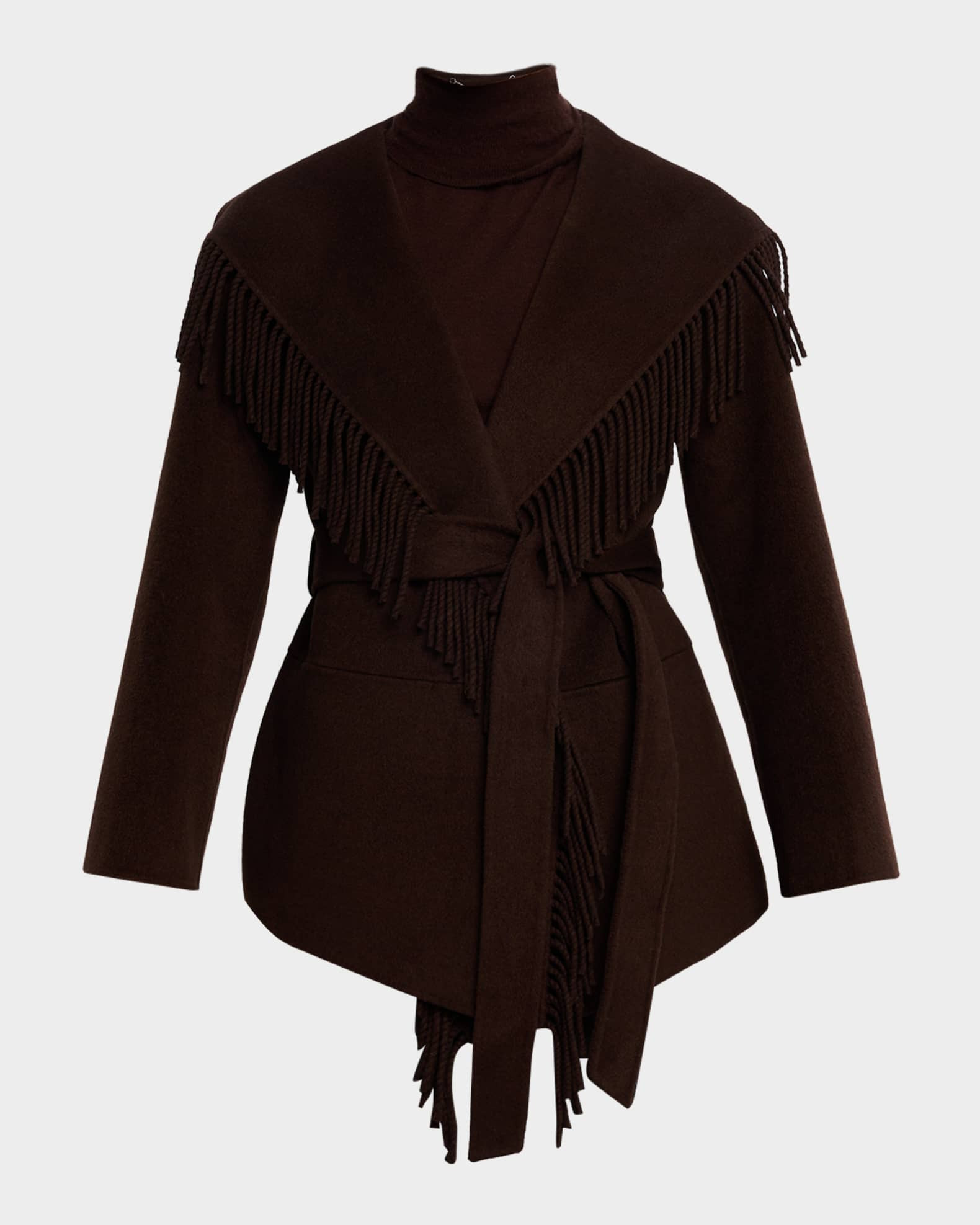 Rowen Fringe Wool Jacket | Neiman Marcus