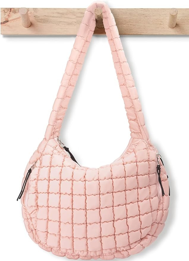 Puffer Tote Bag for Women Large Quilted Tote Bag Quilted Carryall Bag Soft Puffy Crossbody Bag Ho... | Amazon (US)