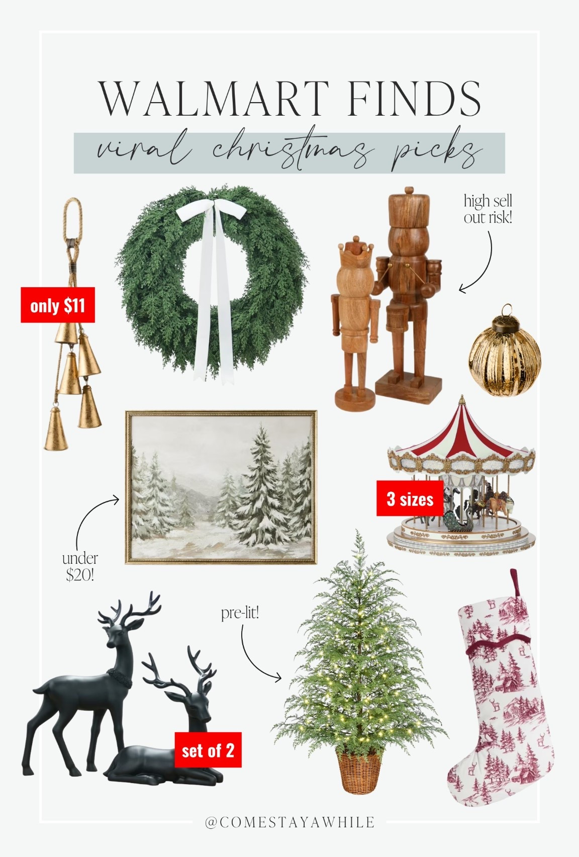 This Walmart Christmas stuff always sells out so fast! I’m sharing it with you now so that you can get ahead of the rush and get all of your favorite items before they’re gone! How freaking cute is all of this!? 

#LTKHoliday #LTKHome