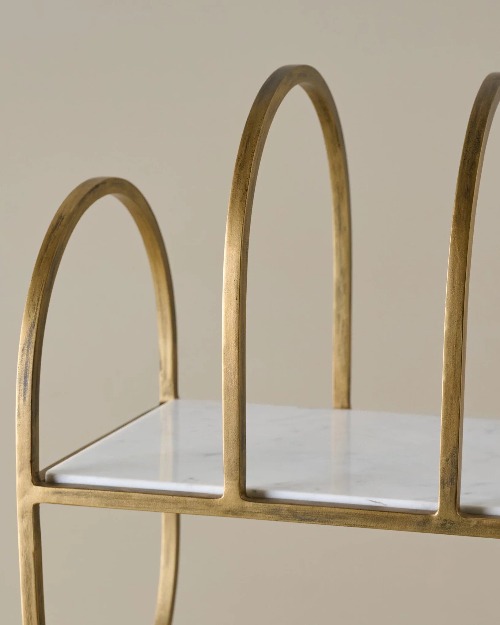 Juliet Marble and Brass Media Stand | Magnolia