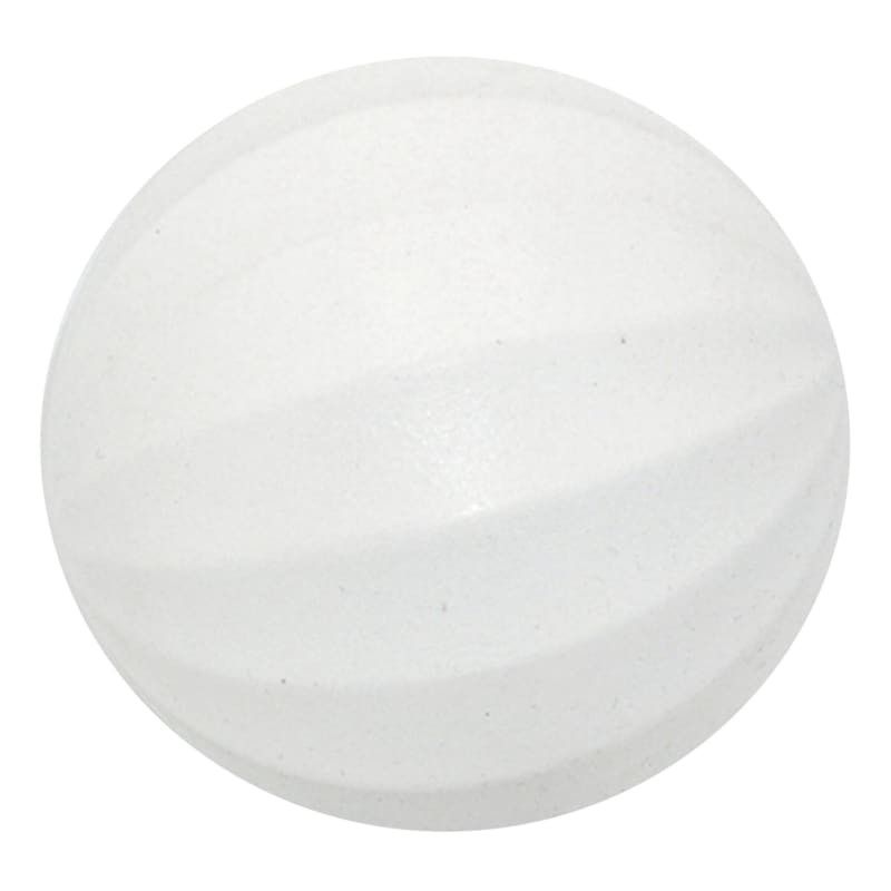 White Wood Decorative Ball, 4" | At Home