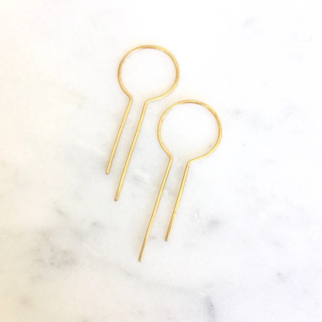 14K solid gold hoop earrings, 14K gold earrings, solid gold earrings, 14kt,  unique hoop earrings... | Etsy (US)