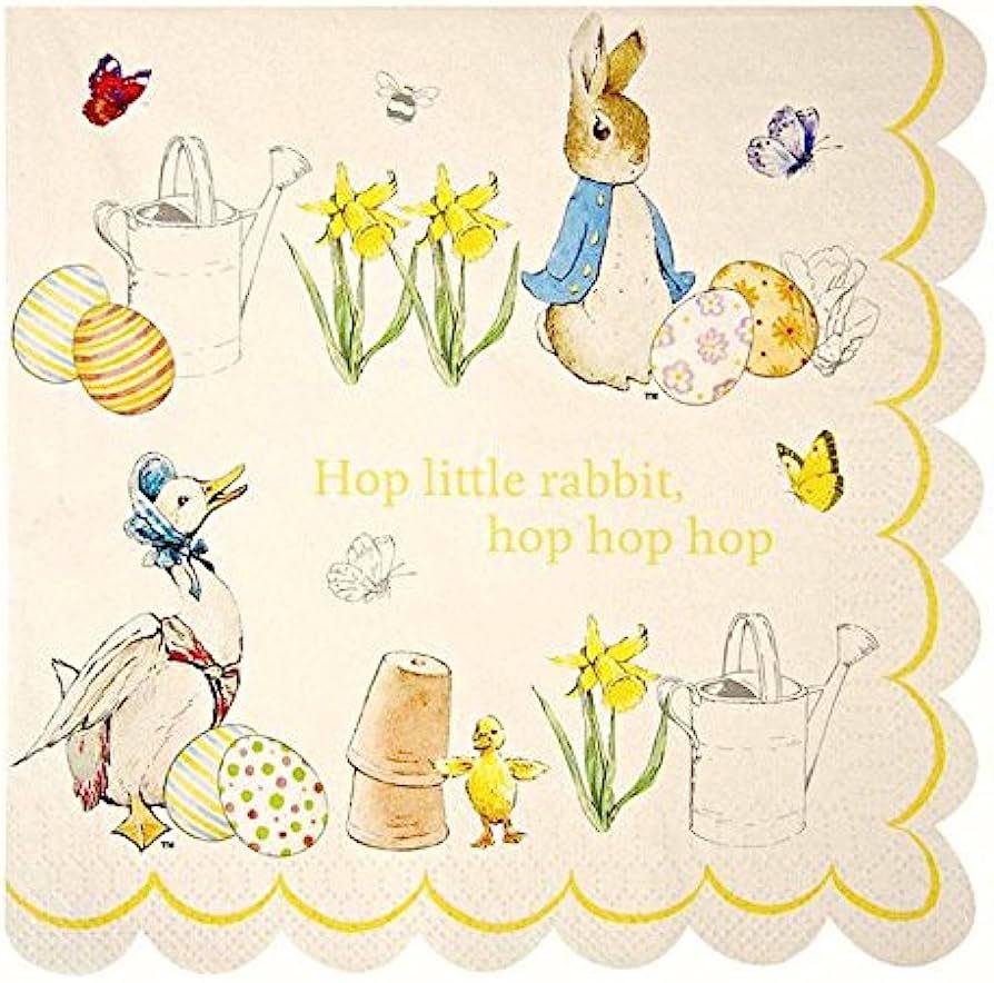 Meri Meri 45-1158 Easter Peter Rabbit Large Napkins Novelty | Amazon (US)
