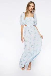 Floral Print Cutout Maxi Dress | Forever 21 (US)