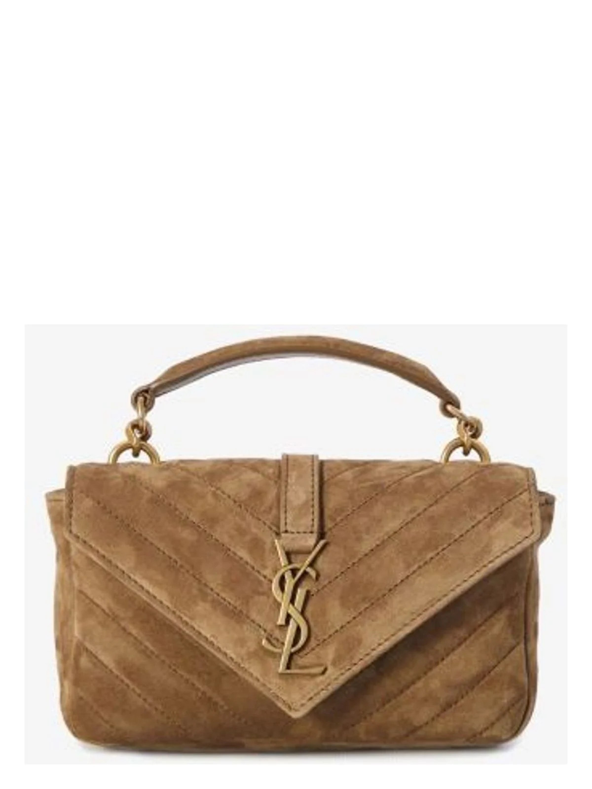 Saint Laurent Women's College Mini Bag in Beige | 7794301U827 Color 3194 | LOZURI