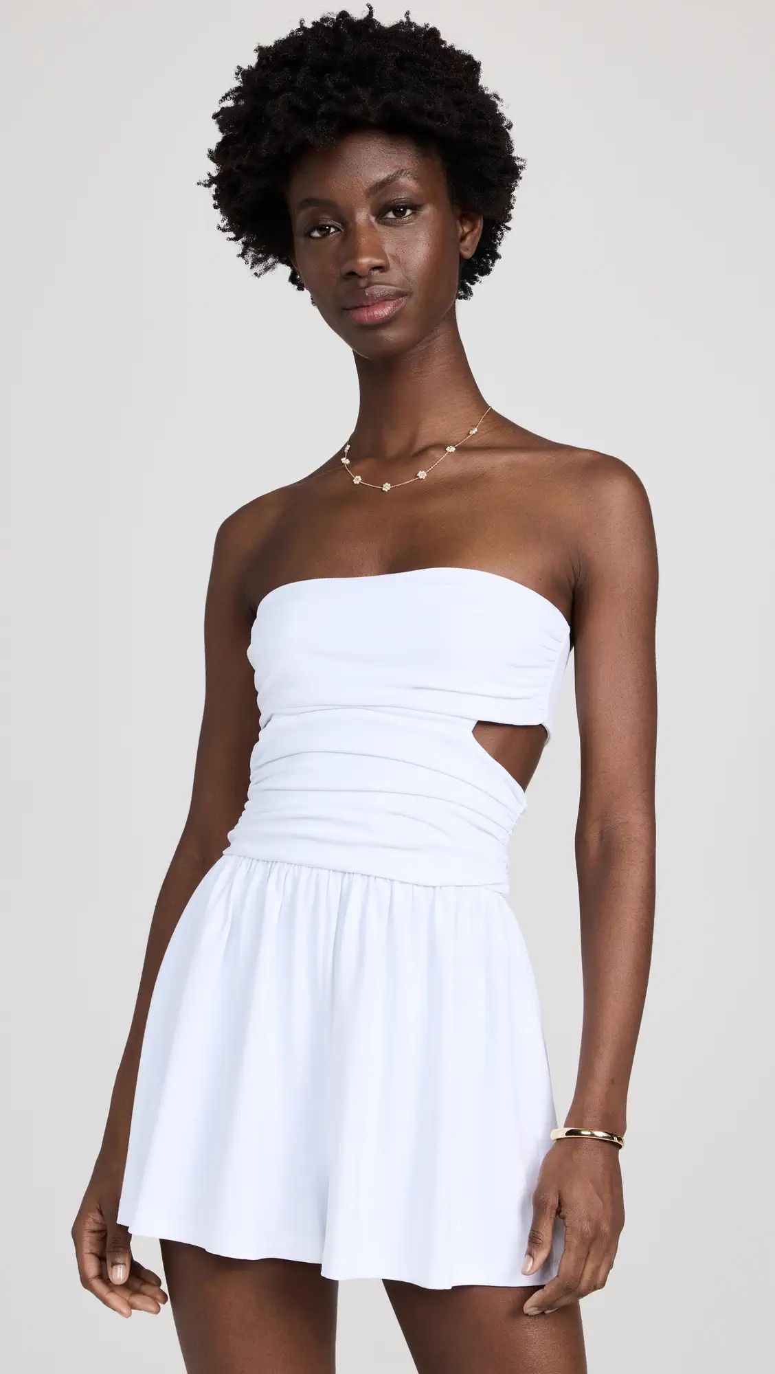 Susana Monaco Tube Cut Out Gathered Romper | Shopbop | Shopbop