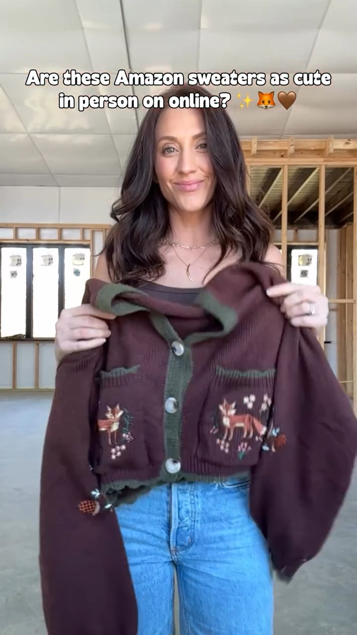 What do we think? The fox cardigan is my favorite & these clogs are both so comfortable! 

Wearing smalls for both 

#LTKHoliday #LTKGiftGuide #LTKootd