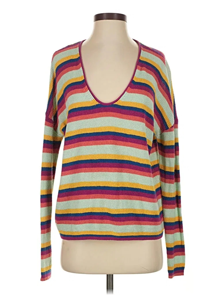 BP. Stripes Purple Yellow Pullover Sweater Size S - 71% off | ThredUp (US)