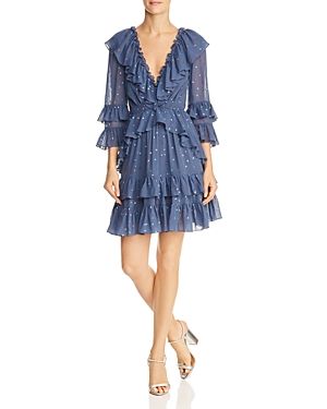 Rebecca Taylor Glitter Gem Silk Dress | Bloomingdale's (US)