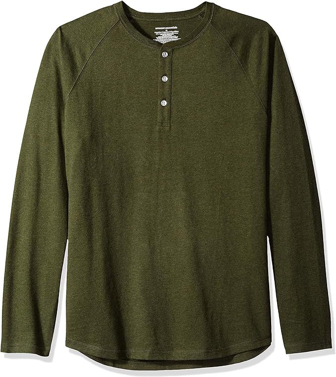 Amazon Essentials Men's Regular-Fit Long-Sleeve Henley Shirt | Amazon (US)