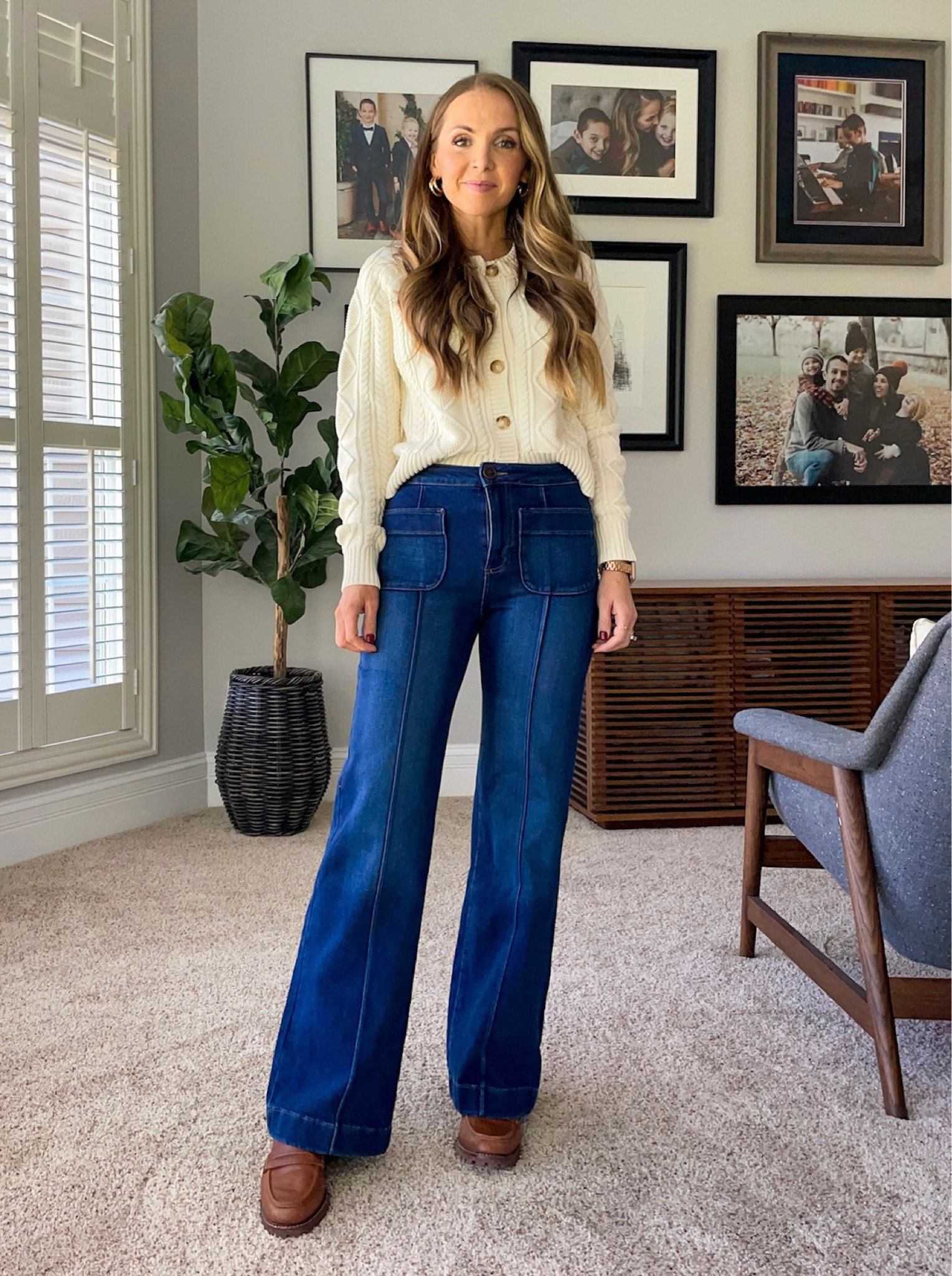 LC Lauren Conrad Blue Straight Leg Jeans