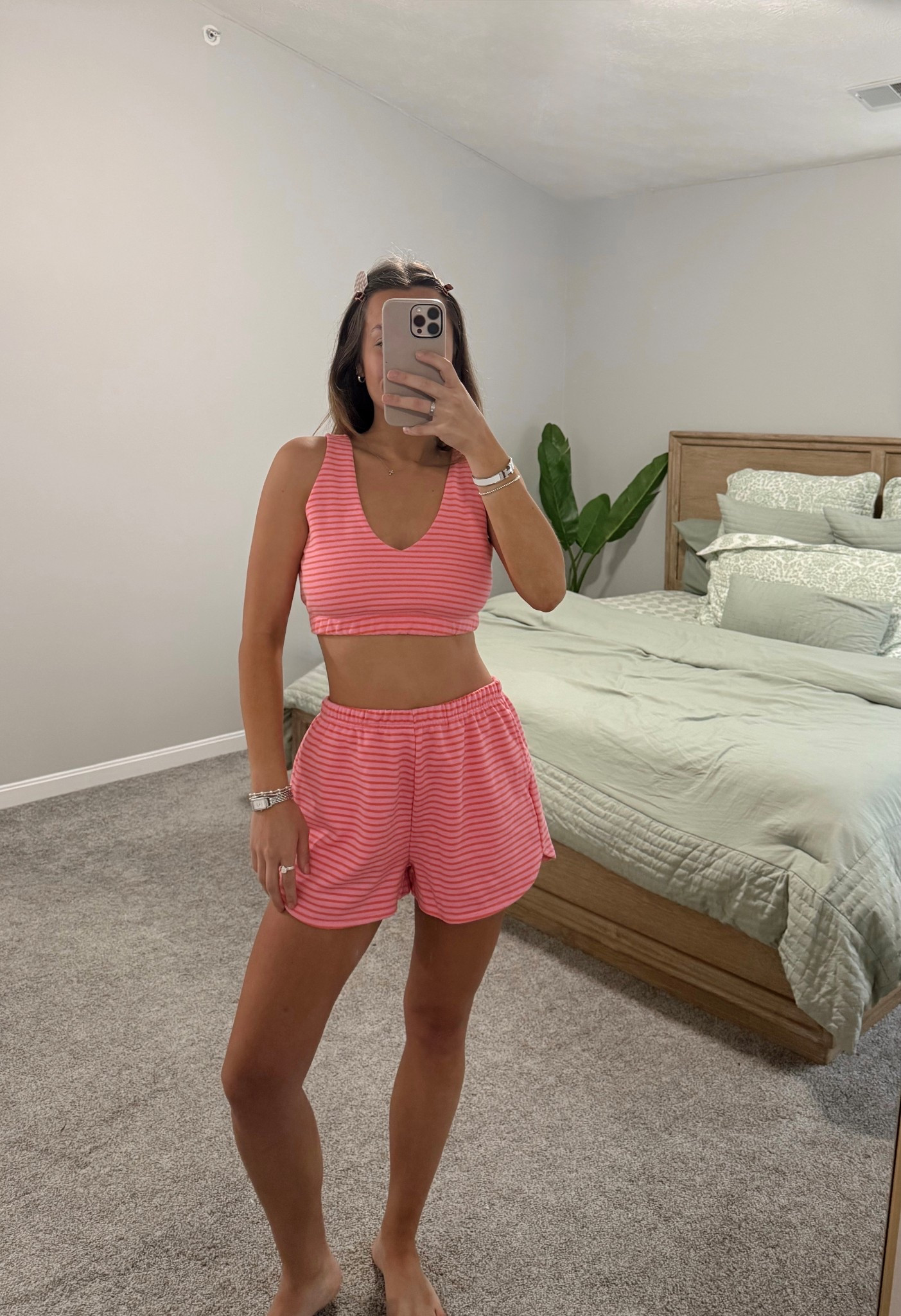 small in top medium in shorts 