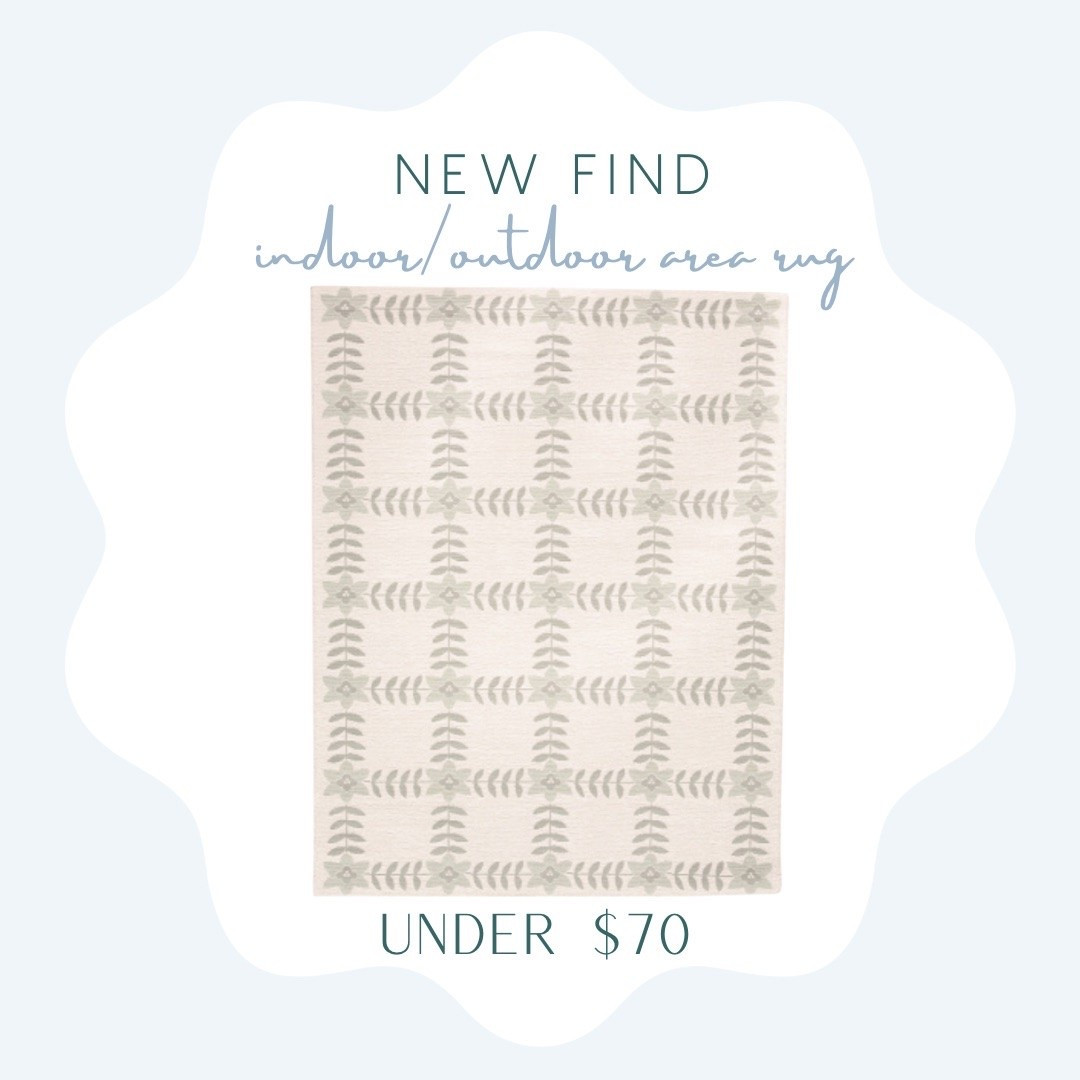 Indoor outdoor safe area rug perfect for a patio refresh and under $70!!
