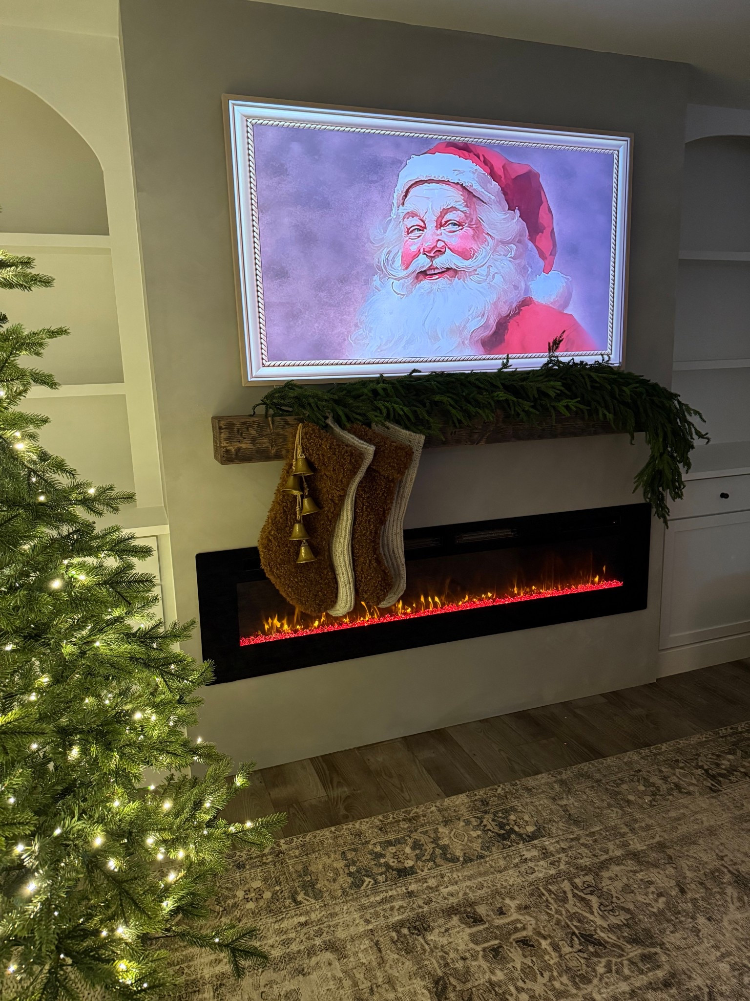 Faux fireplace 
Christmas mantle
Home inspo
Christmas decor 

#LTKFindsUnder100 #LTKHome #LTKSeasonal
