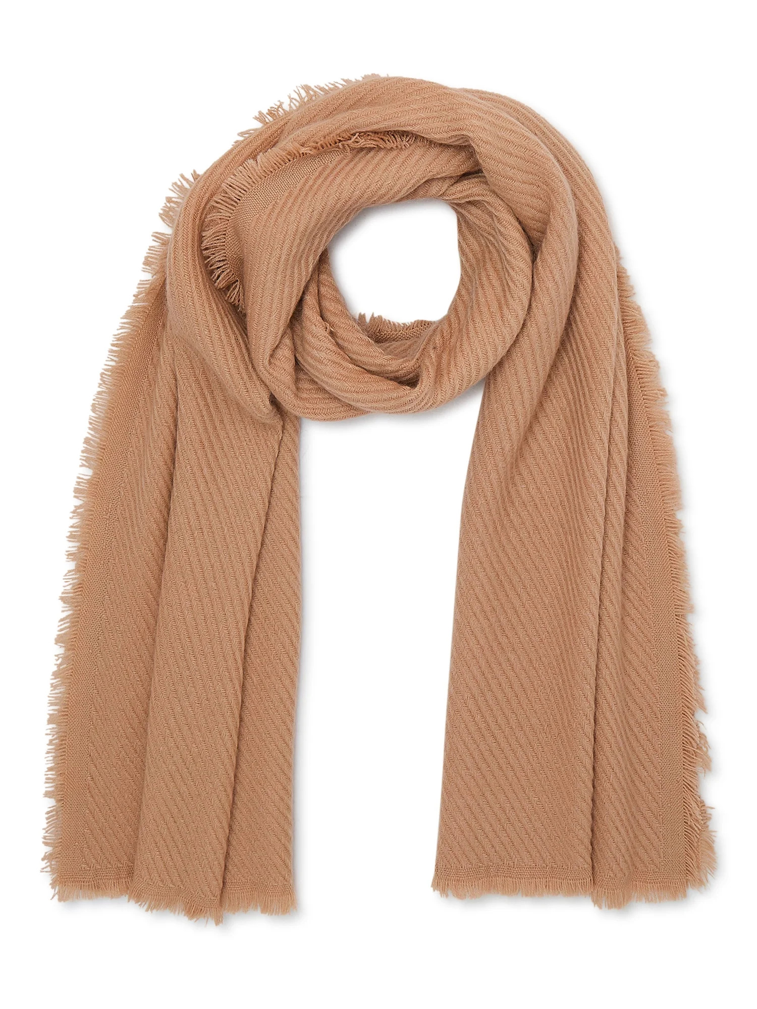 Time and Tru Women's Fringed Blanket Wrap - Walmart.com | Walmart (US)