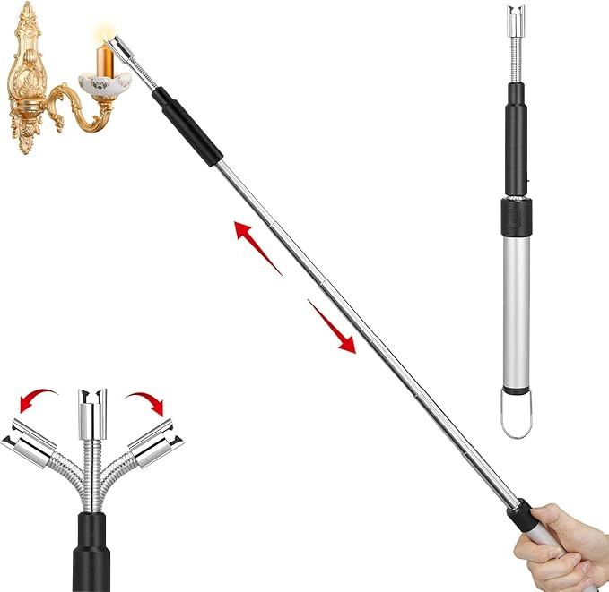 Flahonka Electric Arc Long Lighter, Retractable Cool Lighter with A Length of 11.4in-27.55in, Rec... | Amazon (US)