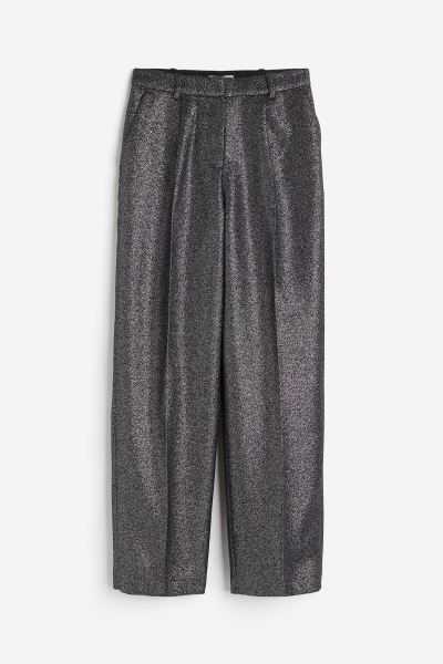 Shimmery Pants - Silver-colored - Ladies | H&M US | H&M (US + CA)