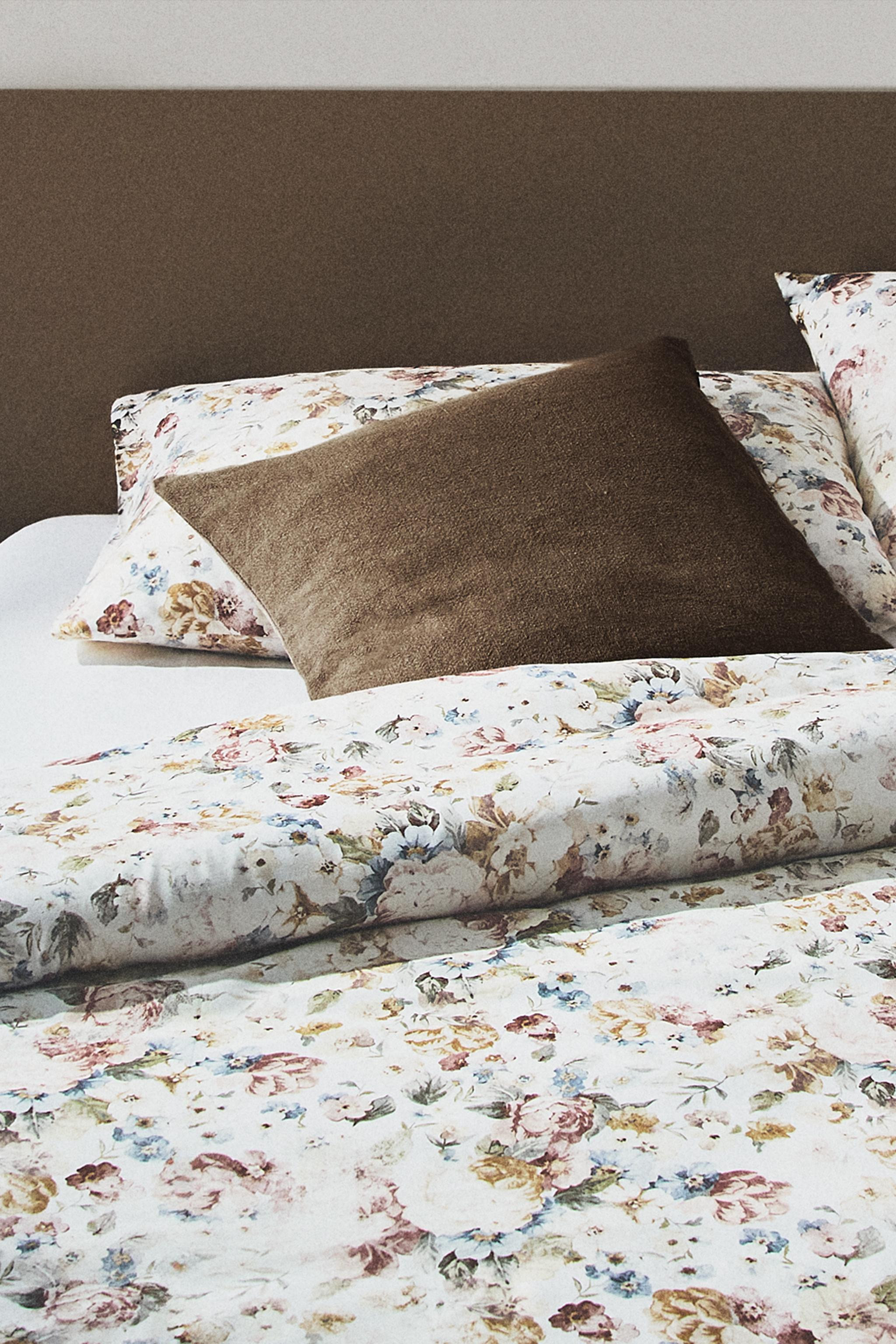 FLORAL SATEEN DUVET COVER (300 THREAD COUNT) | Zara US