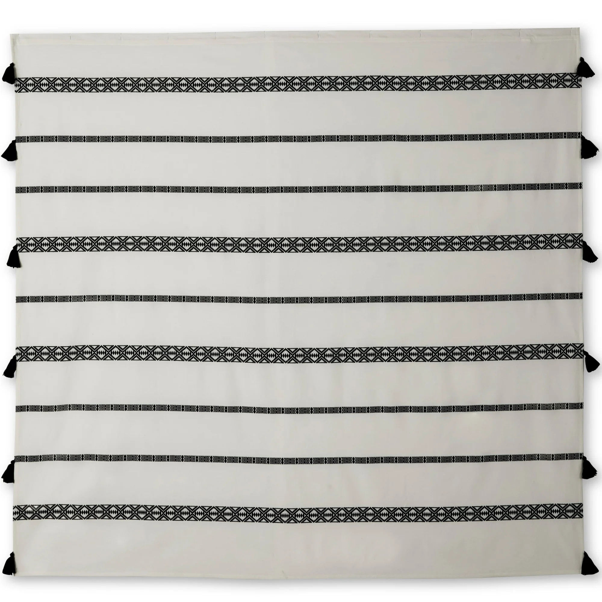 Better Homes & Gardens Boho Chic Shower Curtain, off-white/Rich Black, BCI Cotton, 72 x 72, Adult... | Walmart (US)