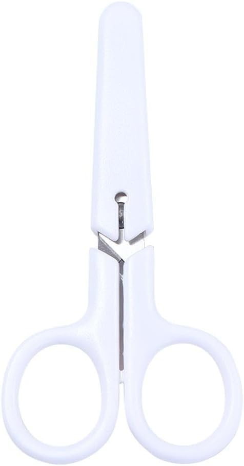 White Safety Scissors with Cover, Kids Student, Blunt Tip White Small Scissors for Paper-Cut Craf... | Amazon (US)
