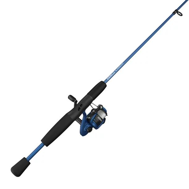 Zebco Slingshot Spinning Reel and Fishing Rod Combo, 5-Foot 6-in 2-Piece Rod, Blue | Walmart (US)