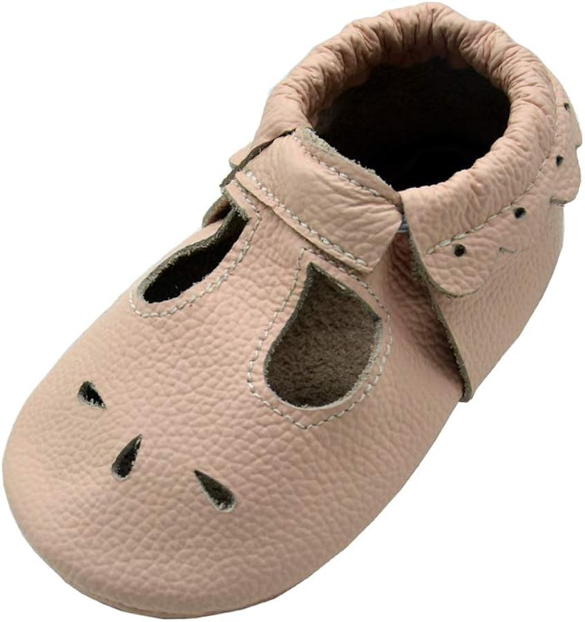 Baby Leather Shoes Soft First Walker Shoes Crib Shoes Moccasins for Toddlers | Amazon (US)