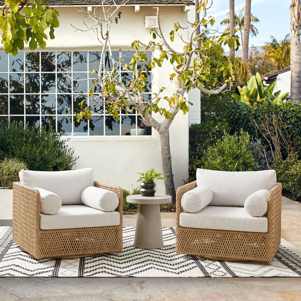 Coastal Outdoor Swivel Chair | West Elm (US)
