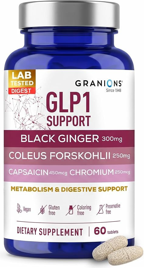 Granions GLP-1 Support Supplement - Metabolism, Gut Health, Digestive Support - Fermented Black G... | Amazon (US)