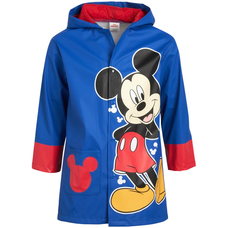 Disney Boys' Mickey Mouse Jacket - Waterproof Slicker Shell Raincoat (4-7) | Walmart (US)